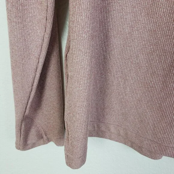 NWOT Athleta Uptempo Ribbed Henley Top Mauve Pink size Large - Picture 12 of 15